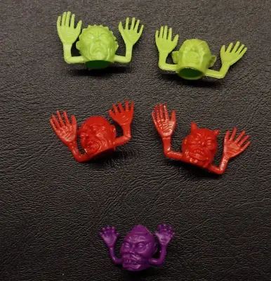 Lot Of 5 Weird Monster Head Face Finger Puppet Toys • $14.99