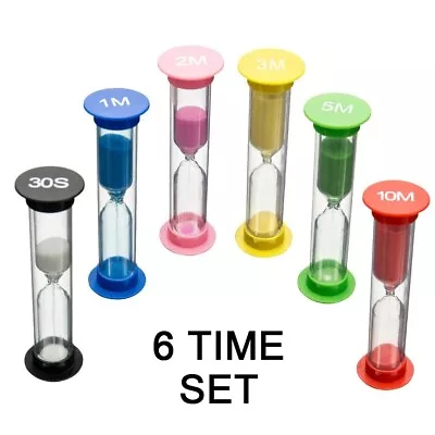 6x Sandglass Sand Timer Clock Timer Hourglass 1/2/5/10/15/ Min Home Decoration • $12.50