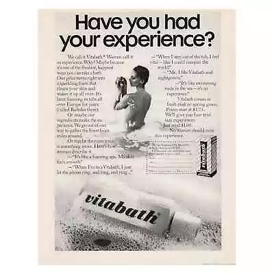 Vitabath Bath And Shower Gelee Vintage Magazine Print Ad Bathing Beauty 1974 • $12.99