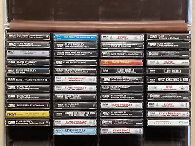 Elvis Presley Lot Of 43 Vintage Cassette Tapes W/Carrying Case • $99.99