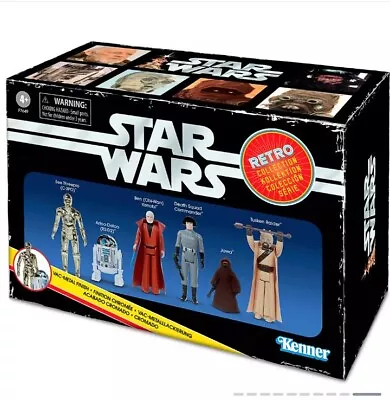 Star Wars Hasbro Kenner Retro Collection Boxed Set 6 Figures R2 C-3PO Jawa Obi • $123.45