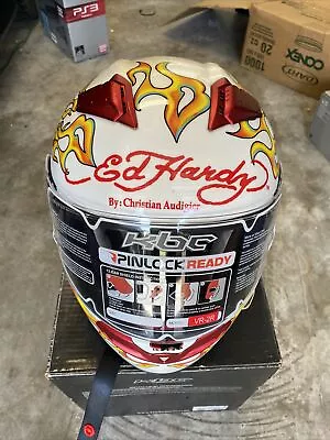 Ed Hardy By Christian Audigier KBC Helmet Tiger Pearl White Gloss SM (55-56cm) • $449