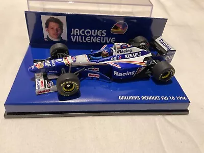 Minichamps 1:43 F1 Williams Renault Fw18 - Jacques Villeneuve 1996 • $21.85