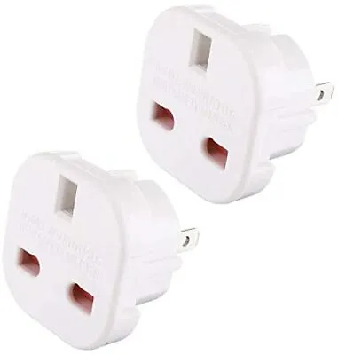 2 X UK To US Travel Adaptor Suitable For USA Canada Australia Mexico Thailand R • £8.80