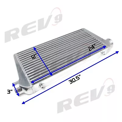 Rev9 Universal Spec V Turbo Intercooler Fmic Aluminum 30x12x3 300-600hp+ 3  • $168