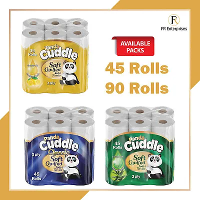 Panda Cuddle Classic Soft Quilted 3 Ply Toilet Tissue Roll Ultimate Comfort • £9.99