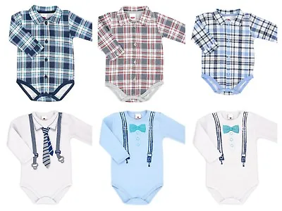 £6.99 • Buy ✅ New Baby Boy Shirt Body-vest Romper  With Tie Bow Birthday Christening ✅uk  