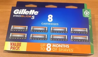 Genuine Gillette Proglide5 Value Pack 8 Cartridges BNIP Made In Germany • $28.99