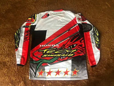 VINTAGE Honda MOTOCROSS JERSEY TEAM ELSINORE AHRMA CR RC WORKS HONDA OF TROY ... • $39.14