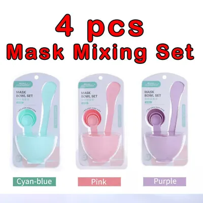 DIY Mask Tool Kit Face Body Mask Mixing Set 6 Facial Care Spoon Bowl Sticks • £6.99