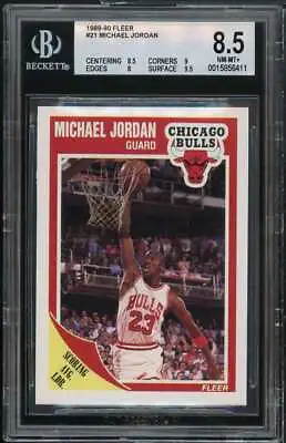 Michael Jordan Card 1989-90 Fleer #21 BGS 8.5 (8.5 9 8 9.5) • $45