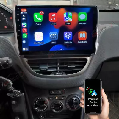 Car Stereo Radio GPS Navi Carplay For Peugeot 208 2008 10.1  Android 13 WIFI RDS • £133.99