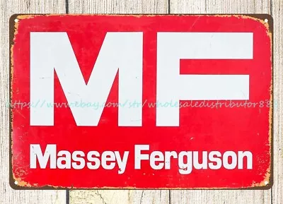 MASSEY-FERGUSON Tractor Farm Equipment Metal Tin Sign Garage Wall Art • $18.96