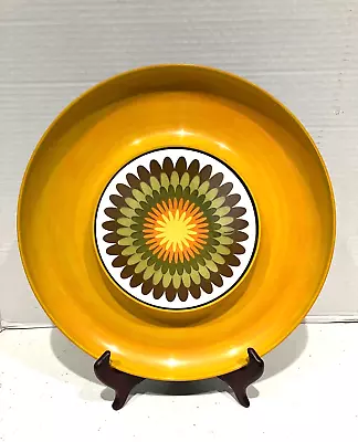 Vtg. Japan Mod Round Plastic & Ceramic Cheese And Crackerserving Tray 12  Mcm • $21.95