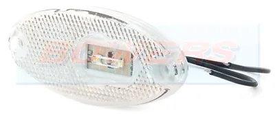 Was W65 12v24v White Oval Led Front Marker Light Lamp As Hella Caravan Motorhome • $9.95