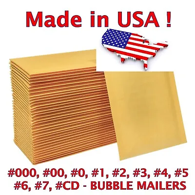 Bubble Mailers Padded Envelopes Wholesale Price #0 #1 #2 #3 #4 #5 #6 #7 #00 #000 • $44.99