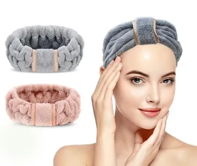 Women Soft Headband For Makeup Cosmetic Facial Shower Spa Elastic Towel Hairband • £3.99