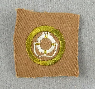 LIFESAVING Early Issue Type A Square Merit Badge MINT!  [IND1113] • $30.36