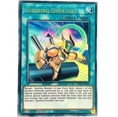 YUGIOH Synchro Overtake MP22-EN164 Ultra Rare Card 1st Edition NM-MINT • £1.25