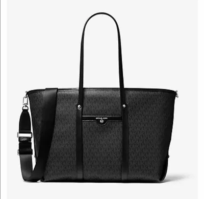 Michael Kors Beck Large Black Signature Logo Carryall Tote • $95