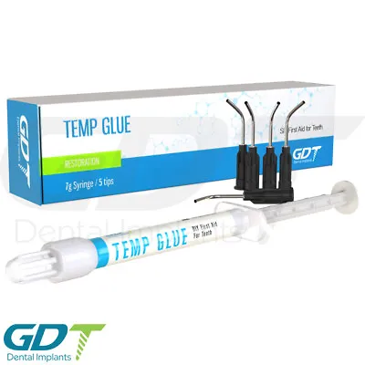 Temp Glue Temporary Cement 7g Home DIY First Aid Dental Emergency Crowns Bridges • $19.90