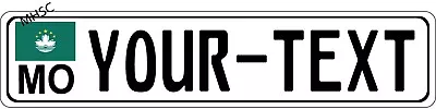 MACAU EURO TAG BMW European Style License Plate Custom ANY TEXT • $19.99