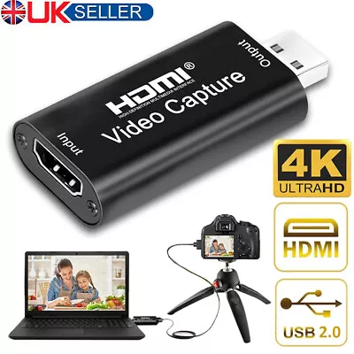 £7.99 • Buy HDMI To USB2.0 Video Capture Card 1080P Recorder Phone Game/Video Live Streaming