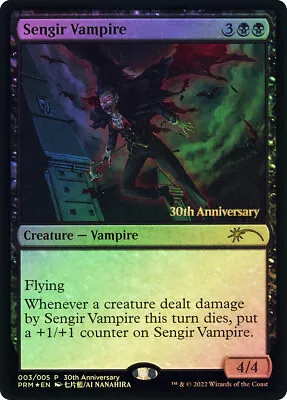 MTG FOIL Sengir Vampire 30th Anniversary History  - Promo: Date Stamped • $55.69