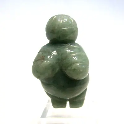 Venus Of Willendorf Goddess Green Aventurine Statue Hand Carved Ornament 4cm • $23.56