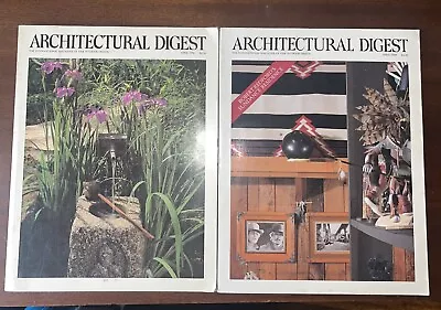 Vintage Architectural Digest Magazine Lot (2) Issues April 1986 1989 • $10