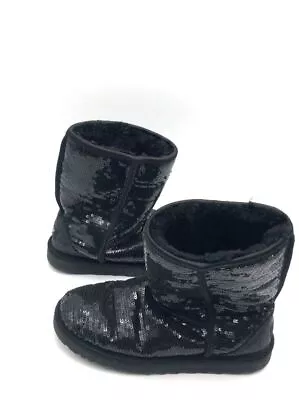 Ugg Black Sequin Winter Boots Cold Weather / Snow Boots - Size Women's 9 • $5.99