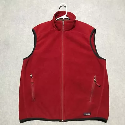 PATAGONIA SYNCHILLA Vest Mens L Large Red Maroon Made In USA Classic • $19.99
