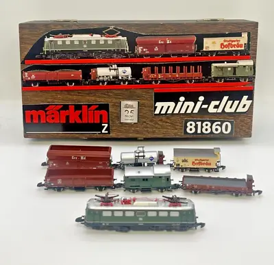 Z Scale Marklin 81860 E-Locomotive And 6 Freight Car Set Custom Wood Case • $324.99