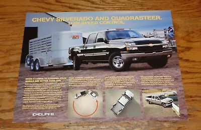 Original 2002 Chevrolet Silverado Quadrasteer Sales Sheet Brochure 02 Chevy • $8