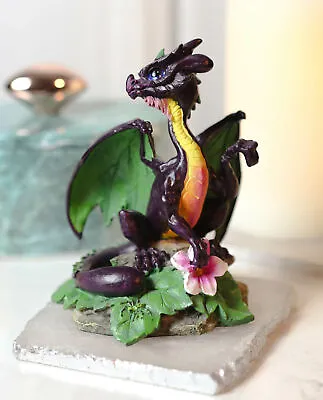 Colorful Fruits Vegetables Purple Eggplant Dragon Figurine Fairy Garden Decor • $23.99
