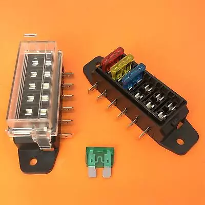 6 Way Fuse Box For Standard Blade Fuses Holder ATO / Block 12v Or 24v Car Or HGV • £6.69