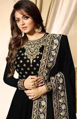 Bollywood Pakistani Maroon Party Salwar Kameez Indian Designer Suit Wedding Gown • $76.99