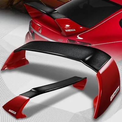 For 2012-2015 Honda Civic 4DR MUGEN Carbon Fiber Factory Red Rear Spoiler Wing • $229.99