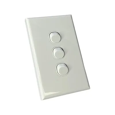 3 Gang White Wall Plate Light Switch • $9.95