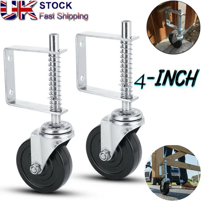 £12.87 • Buy 2PCS Gate Wheel Spring Loaded Heavy Duty Jockey Support Door Sliding Sale!!!!!!