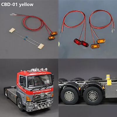 LED Light Warning Light Lamp Position Light For 1/14 Tamiya RC Tractor Truck DIY • £18.23