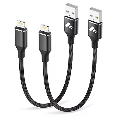 Lightning Cable 2Pack 0.3M Short IPhone Charger Cable MFi Certified IPhone Charg • $18.60