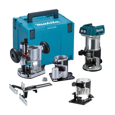 Makita DRT50ZJX3 18v Brushless Router - 3 Bases (Body Only + Case) • £314