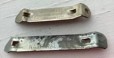 Vintage Lot Of 2 National Brewing Beer Can Bottle Openers Breweriana Advertising • $7.75
