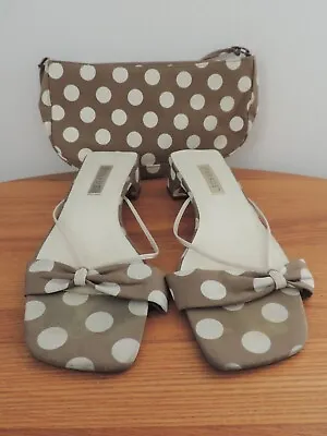 Parade Polka Dot Kitten Heels With Matching Handbag 9.5 EUC • $40