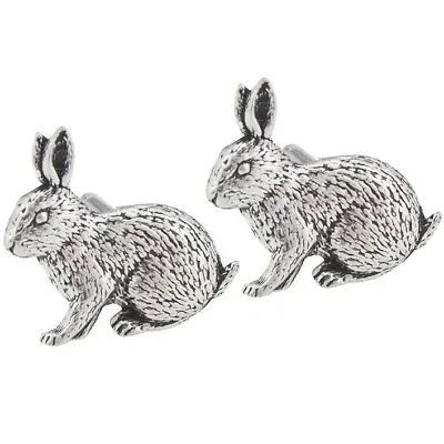 Rabbit  English Pewter Cufflinks Handmade In Sheffield A17 • $16.16