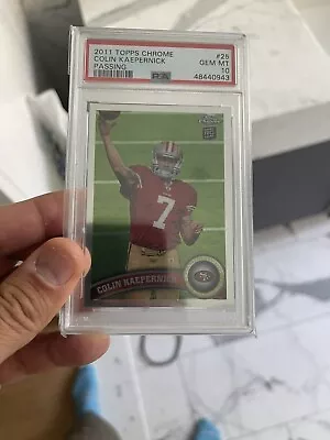 2011 Topps Chrome Colin Kaepernick ROOKIE RC #25 PSA 10 GEM MINT • $650