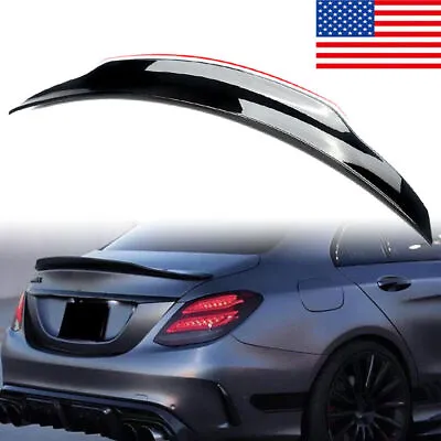 Rear Trunk Spoiler Wing PSM Style For 15-2021 Mercedes Benz W205 C63 Gloss Black • $78.99