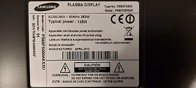 Samsung Ps60f5500ak Lj92-01958a Lj41-10331a Y-sus • £69.99