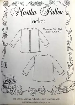 Martha Pullen Open Front Jacket Pattern Women's Xs-4xl & Child's Xxs-xl-vintage • $15.95